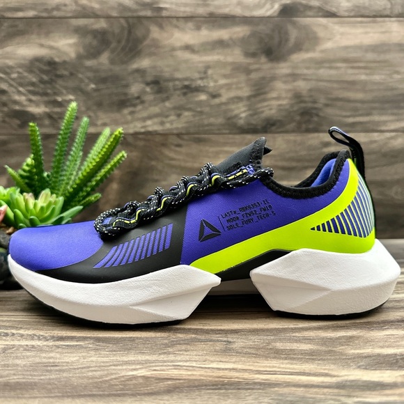 NIB Reebok Sole Fury TS 7.5 Running Shoes Cross Trainer Ultra Purple Neon Lime - Picture 6 of 12